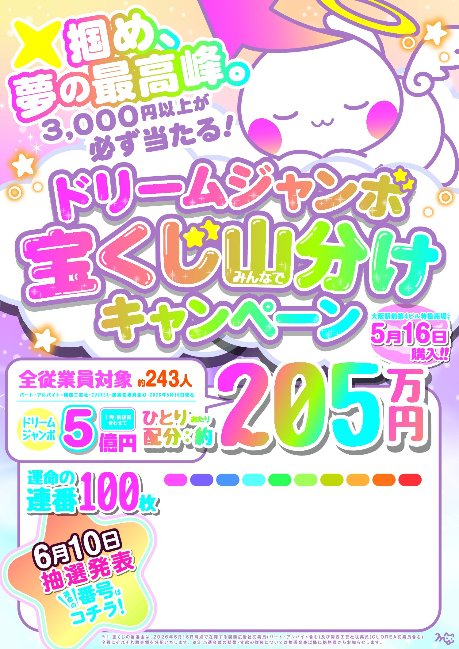 ドリームジャンボ宝くじ購入